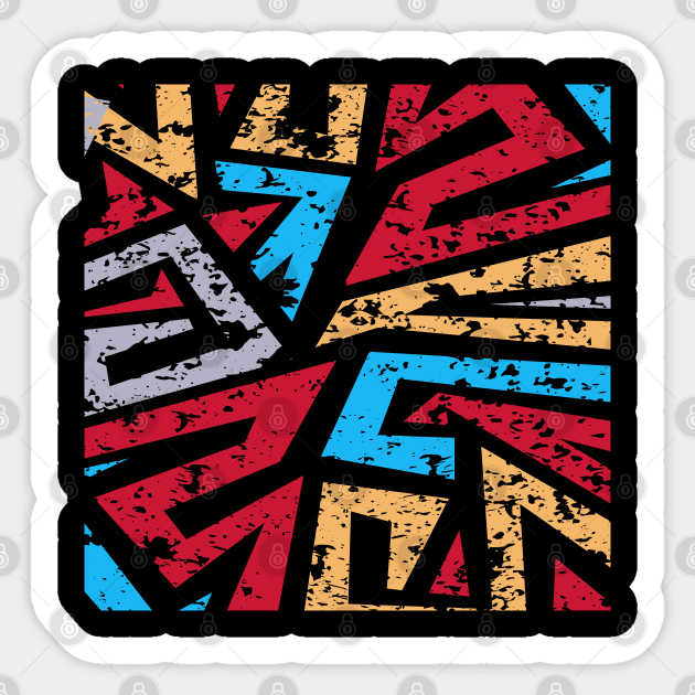 Crazy Abstract Design Sticker by Eskitus Fashion